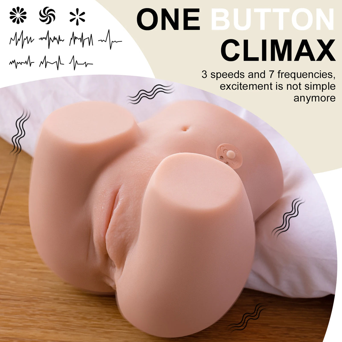 XE21-4.85lb Small Ass Mini Sex Doll Torso 3 Function Easy to Carry Hands Free