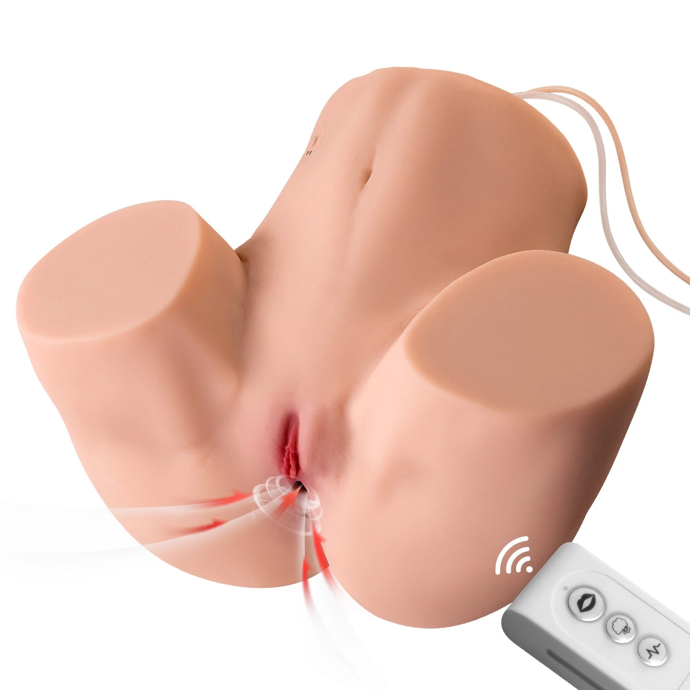 XE15-24.2 lb Big Ass Auto Sucking & Vibrating BBW Sex Doll Torso Easy Cleaning