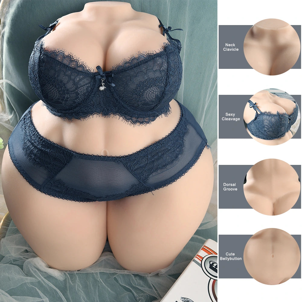 XE01-25.35lb TPE Adult Sex Toy Thick Legs Big Curve Juicy Ass BBW Sex Doll Torso